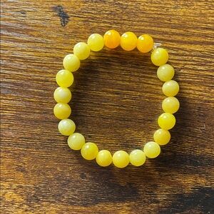 Yellow Agate Beaded Bracelet